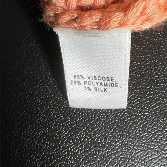 St. John Knit Loose Fit Cardigan Sweater Mandarin Orange & Cream Size M - Picture 5 of 7